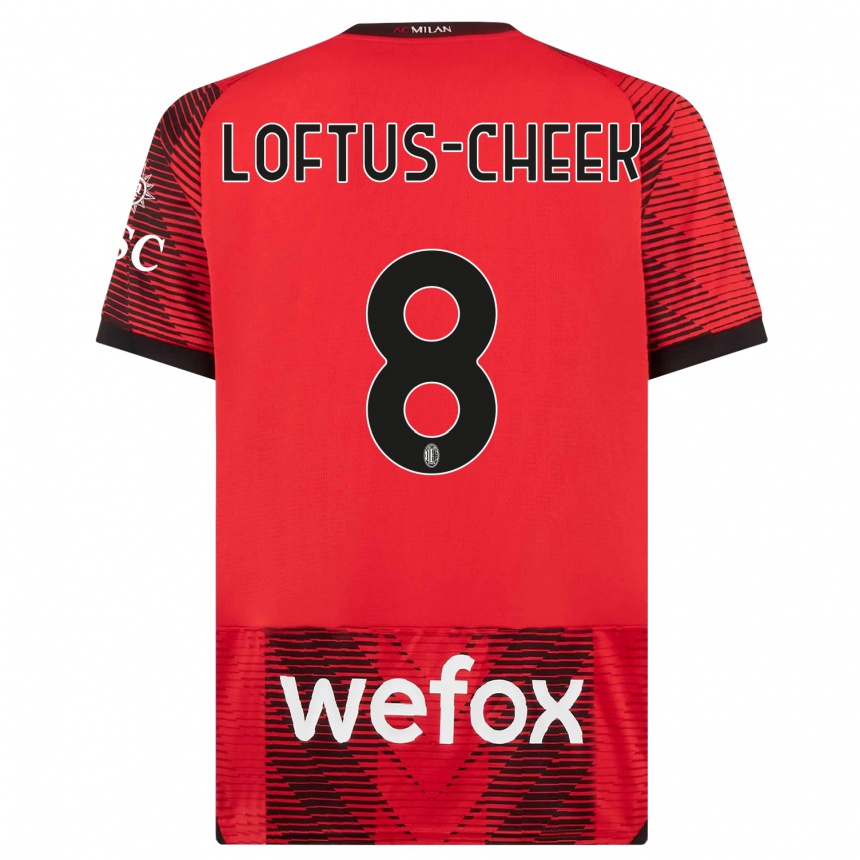 Hombre Fútbol Camiseta Ruben Loftus-Cheek #8 Negro Rojo 1ª Equipación 2023/24 Perú