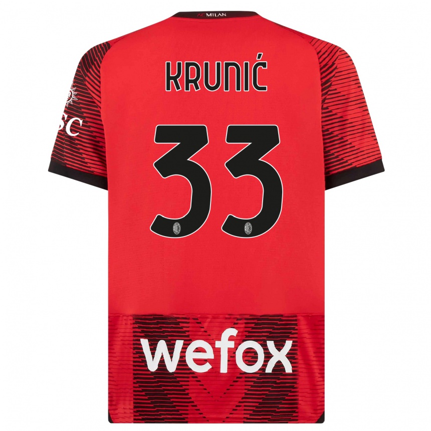 Hombre Fútbol Camiseta Rade Krunic #33 Negro Rojo 1ª Equipación 2023/24 Perú