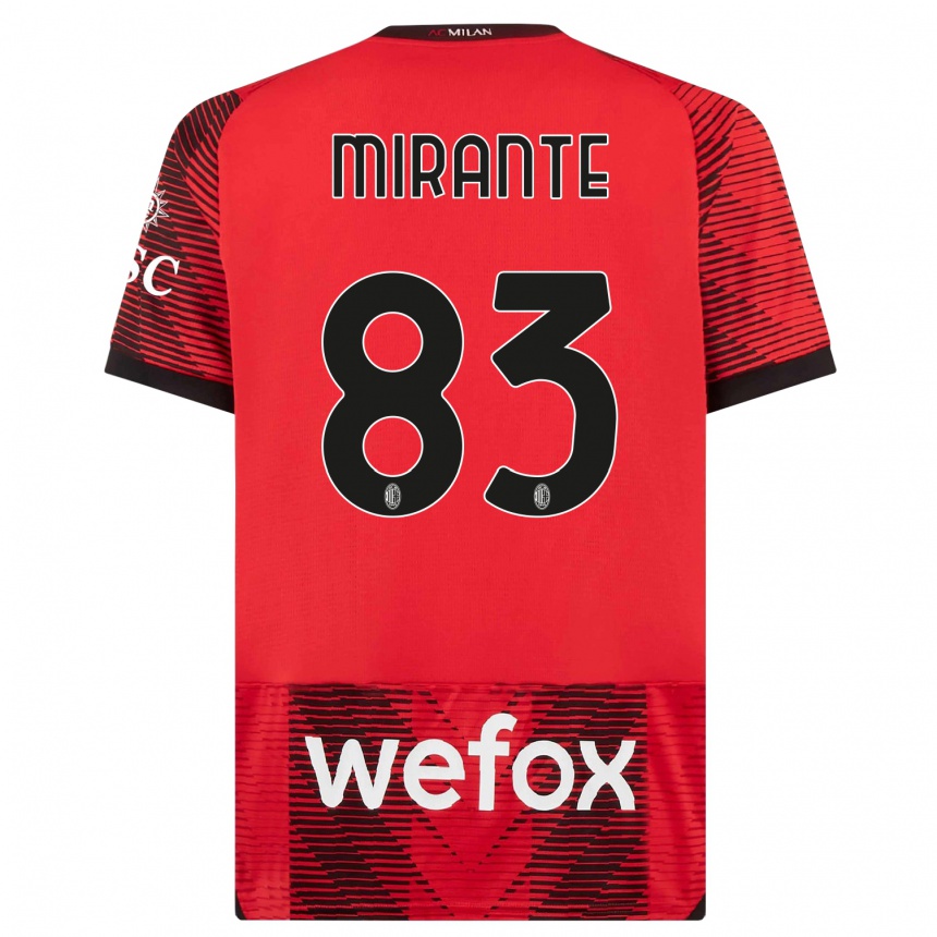 Hombre Fútbol Camiseta Antonio Mirante #83 Negro Rojo 1ª Equipación 2023/24 Perú