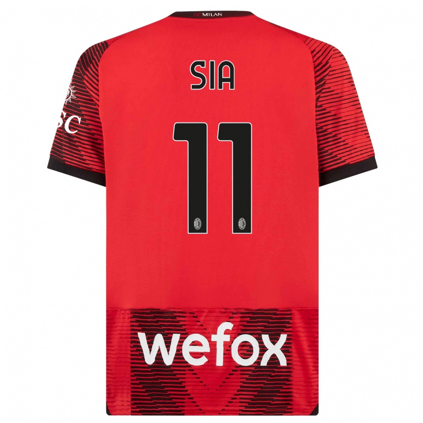 Hombre Fútbol Camiseta Diego Sia #11 Negro Rojo 1ª Equipación 2023/24 Perú