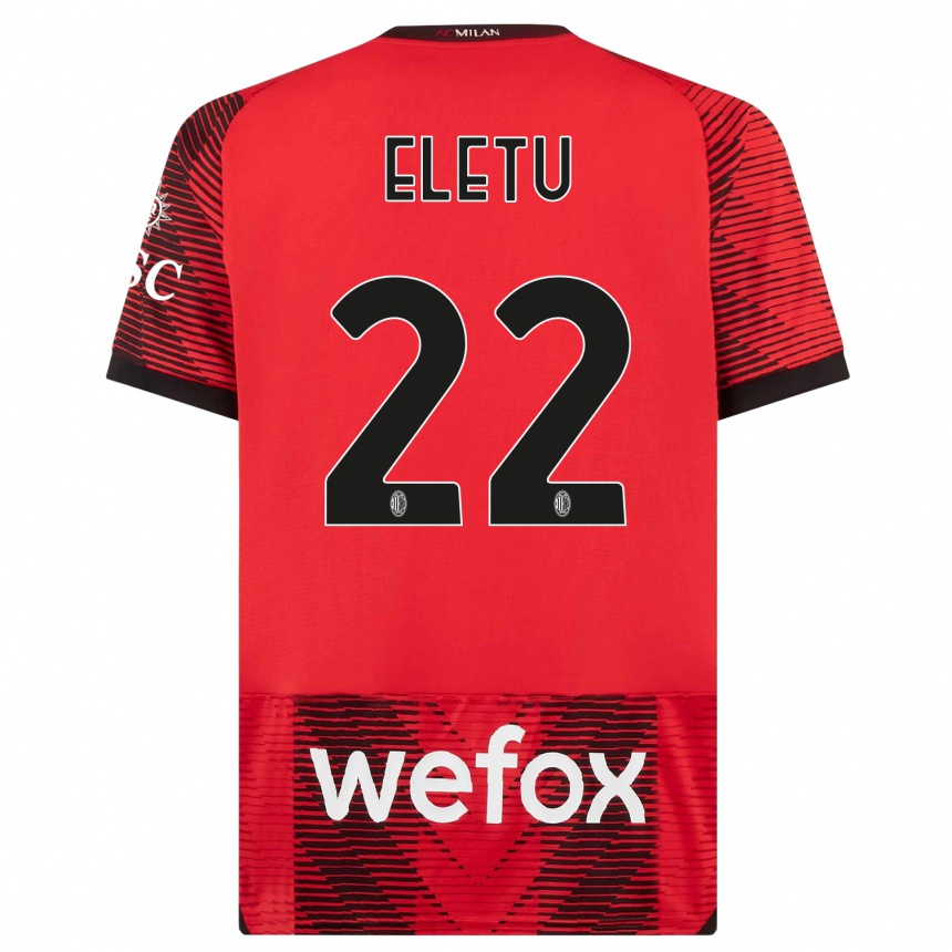 Hombre Fútbol Camiseta Victor Eletu #22 Negro Rojo 1ª Equipación 2023/24 Perú