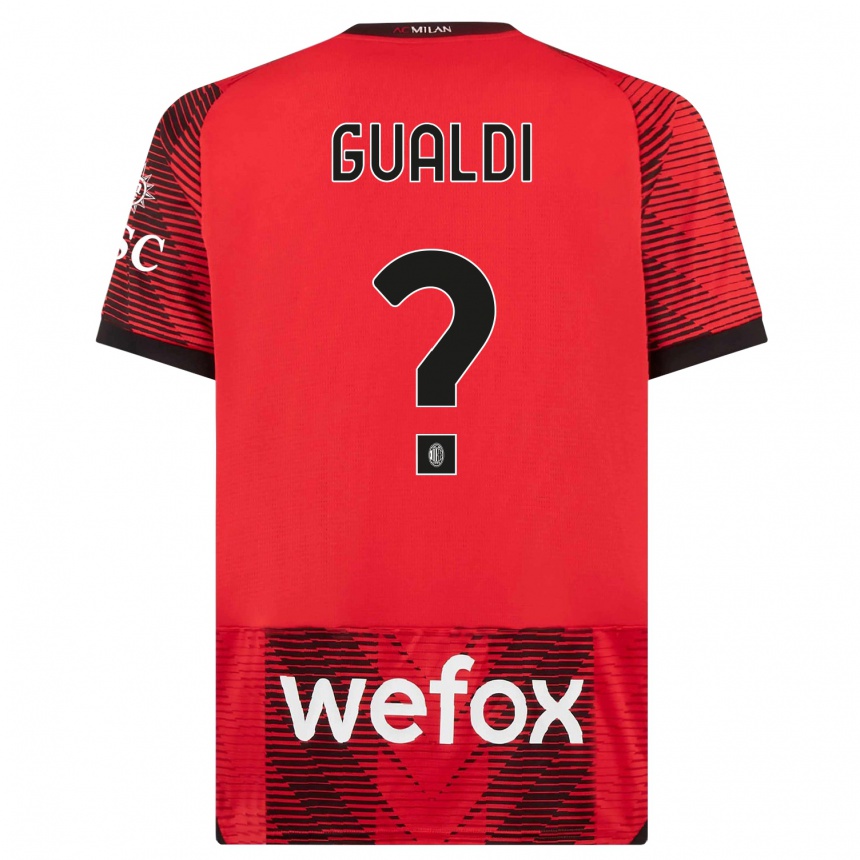 Hombre Fútbol Camiseta Andrea Gualdi #0 Negro Rojo 1ª Equipación 2023/24 Perú