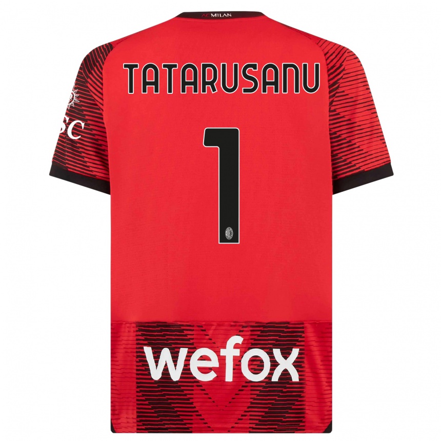 Hombre Fútbol Camiseta Ciprian Tatarusanu #1 Negro Rojo 1ª Equipación 2023/24 Perú