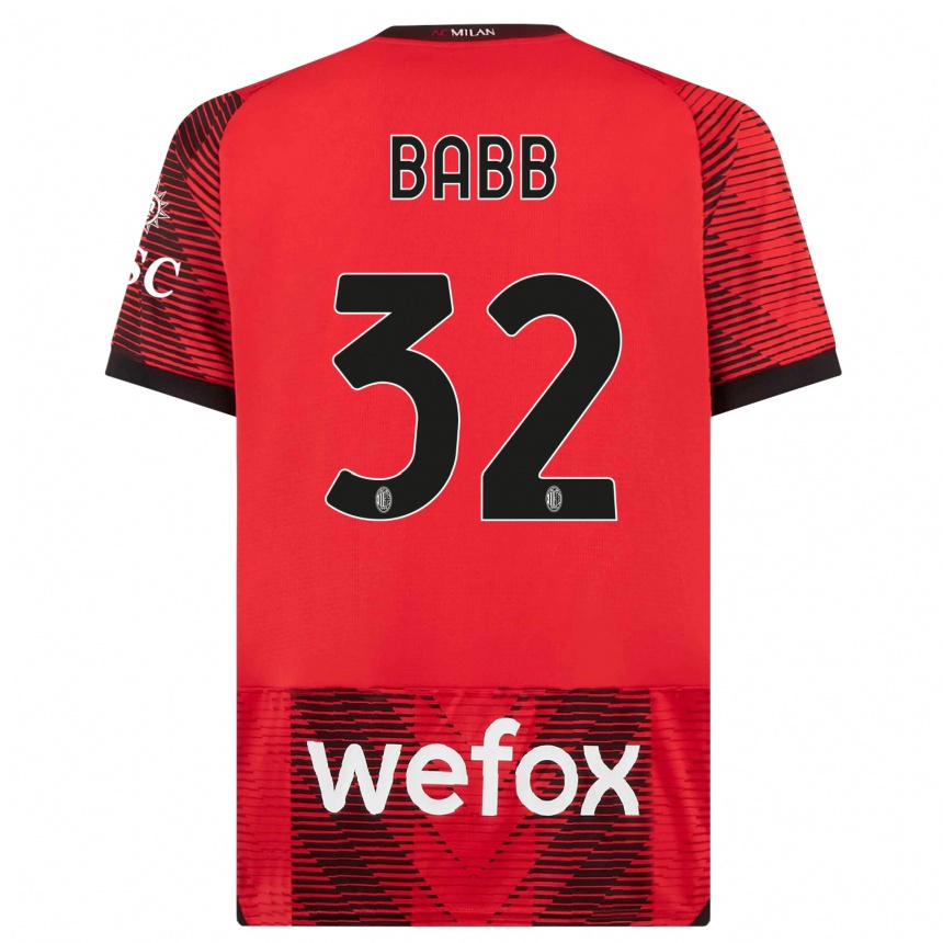 Hombre Fútbol Camiseta Selena Delia Babb #32 Negro Rojo 1ª Equipación 2023/24 Perú