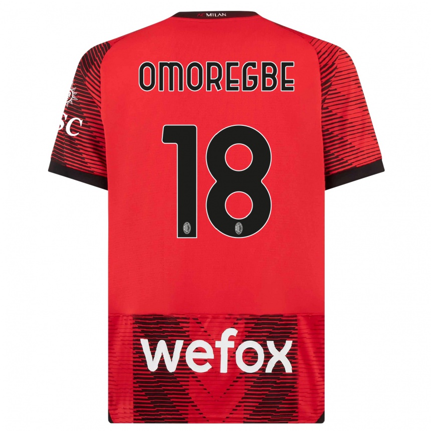 Hombre Fútbol Camiseta Bob Murphy Omoregbe #18 Negro Rojo 1ª Equipación 2023/24 Perú