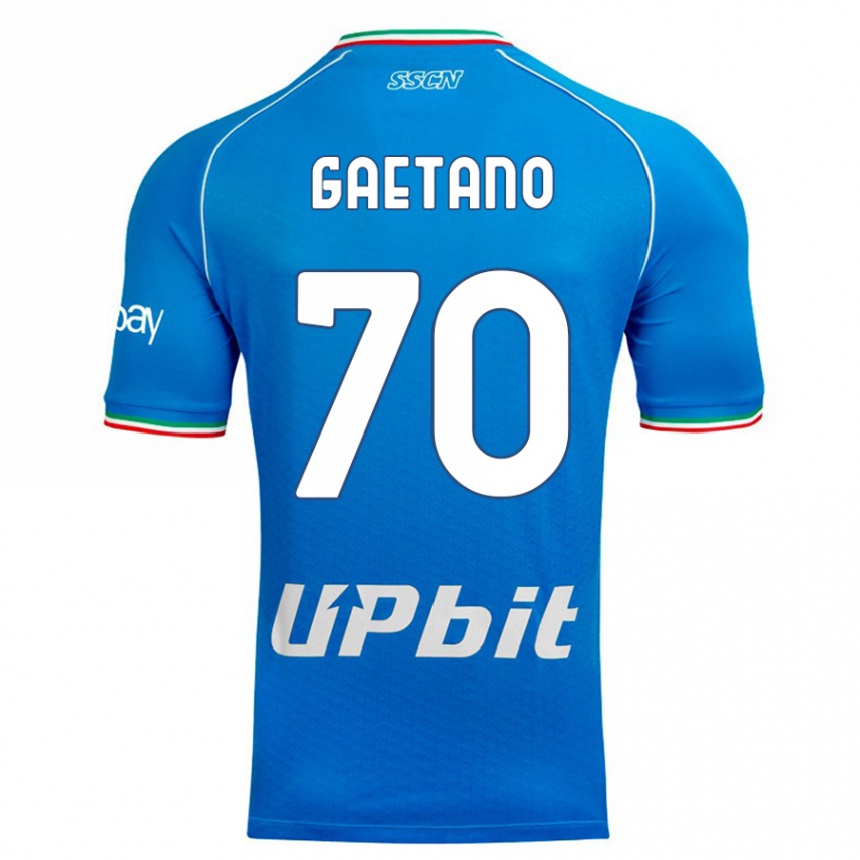 Hombre Fútbol Camiseta Gianluca Gaetano #70 Cielo Azul 1ª Equipación 2023/24 Perú