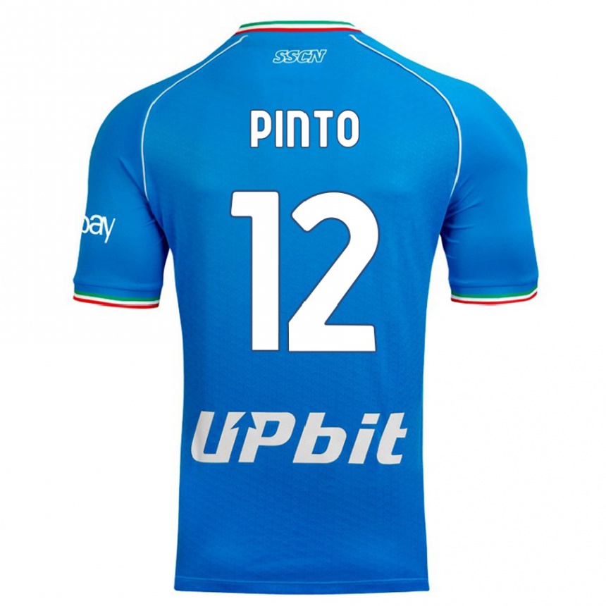 Hombre Fútbol Camiseta Ciro Pinto #12 Cielo Azul 1ª Equipación 2023/24 Perú