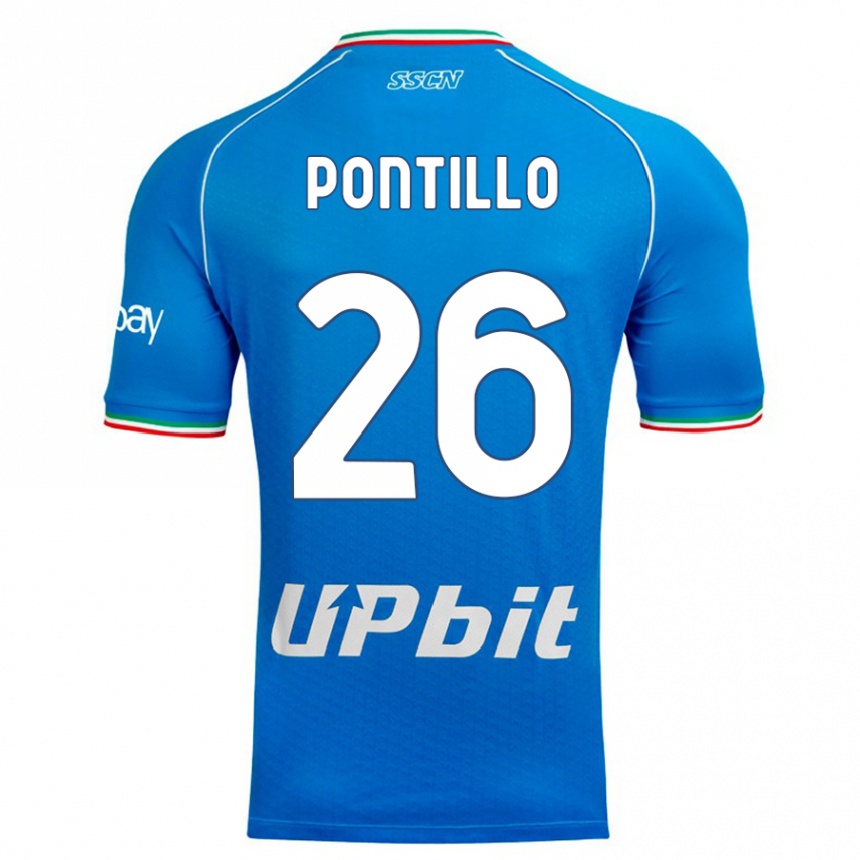 Hombre Fútbol Camiseta Pasquale Pontillo #26 Cielo Azul 1ª Equipación 2023/24 Perú