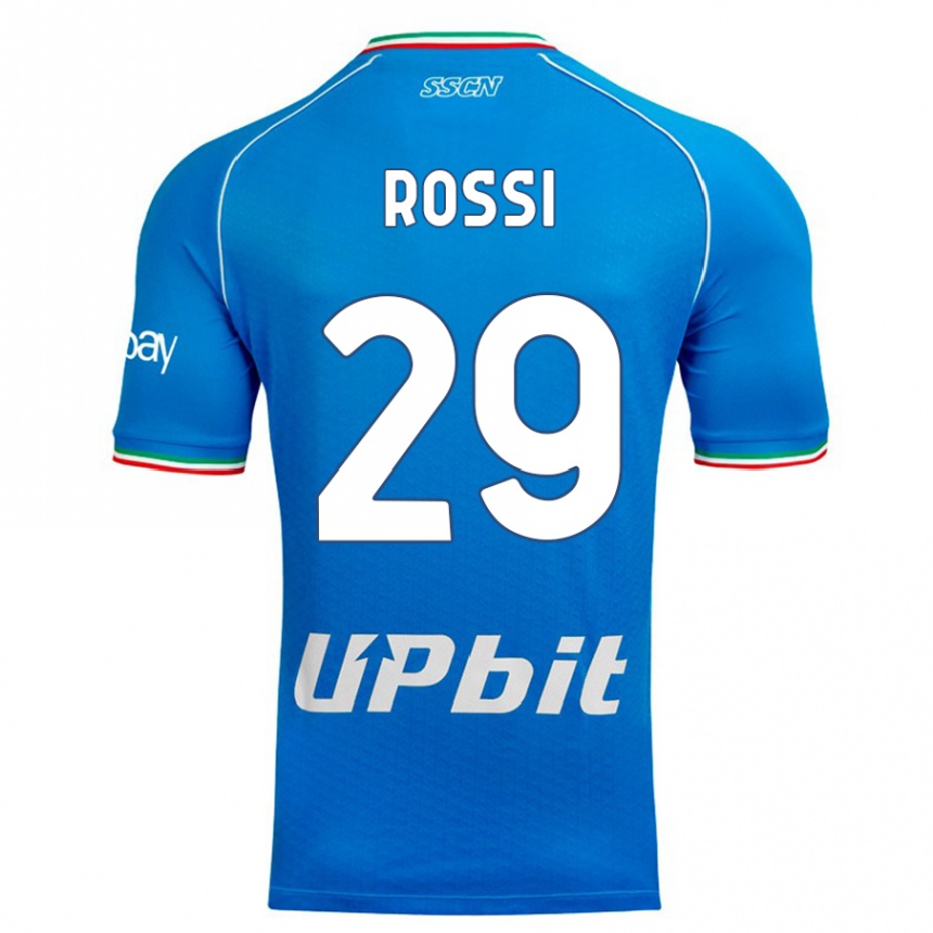 Hombre Fútbol Camiseta Francesco Rossi #29 Cielo Azul 1ª Equipación 2023/24 Perú