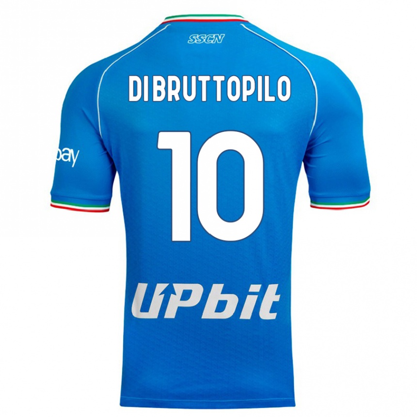 Hombre Fútbol Camiseta Giuseppe Ambrosino Di Bruttopilo #10 Cielo Azul 1ª Equipación 2023/24 Perú