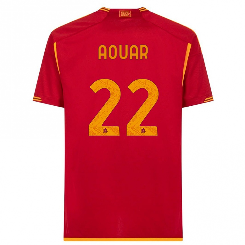 Hombre Fútbol Camiseta Houssem Aouar #22 Rojo 1ª Equipación 2023/24 Perú