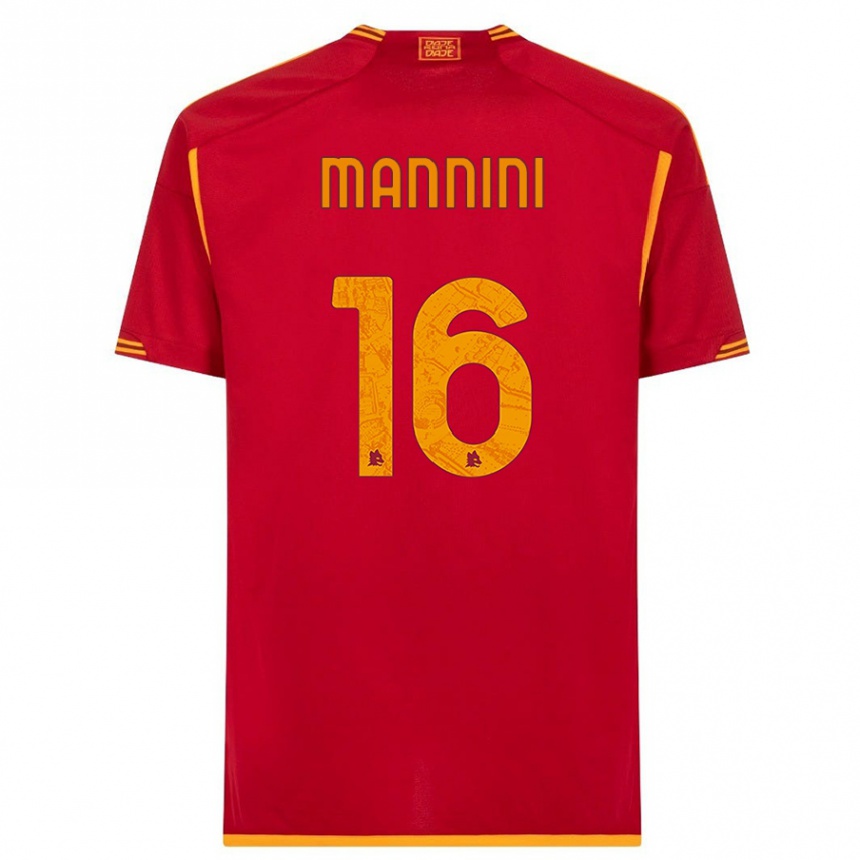 Hombre Fútbol Camiseta Mattia Mannini #16 Rojo 1ª Equipación 2023/24 Perú