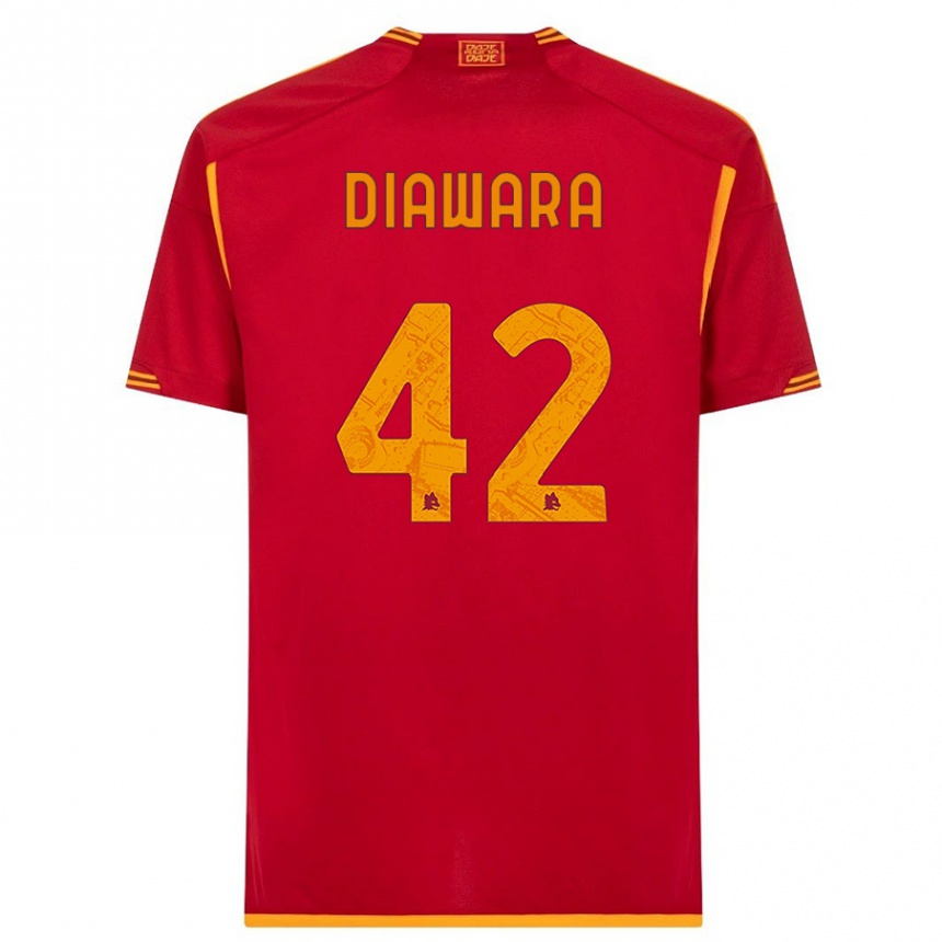 Hombre Fútbol Camiseta Amadou Diawara #42 Rojo 1ª Equipación 2023/24 Perú