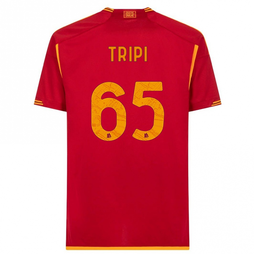 Hombre Fútbol Camiseta Filippo Tripi #65 Rojo 1ª Equipación 2023/24 Perú