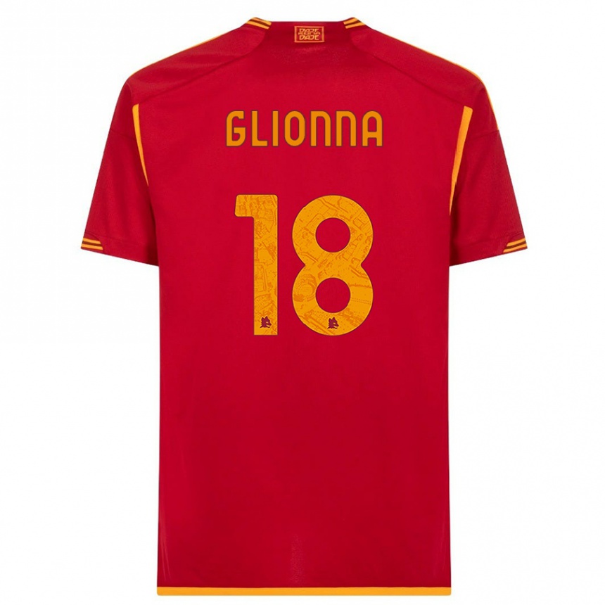 Hombre Fútbol Camiseta Benedetta Glionna #18 Rojo 1ª Equipación 2023/24 Perú