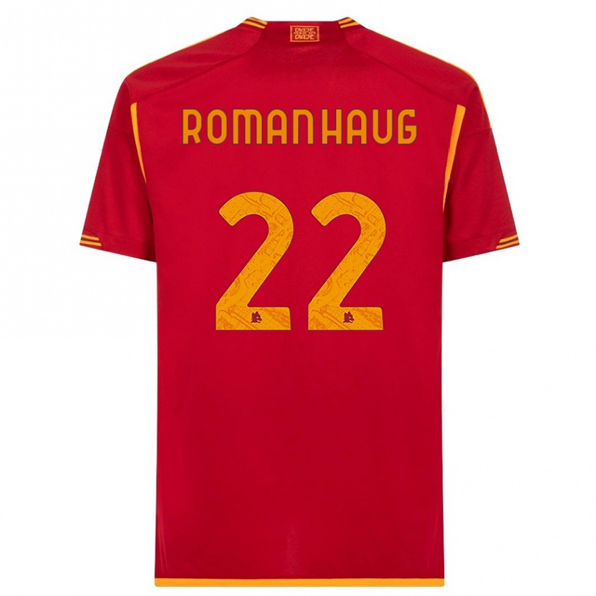 Hombre Fútbol Camiseta Sophie Roman Haug #22 Rojo 1ª Equipación 2023/24 Perú