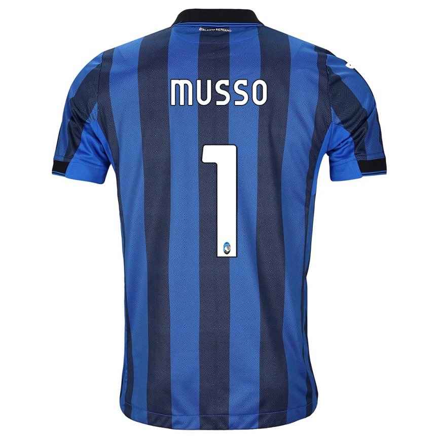 Hombre Fútbol Camiseta Juan Musso #1 Azul Negro 1ª Equipación 2023/24 Perú