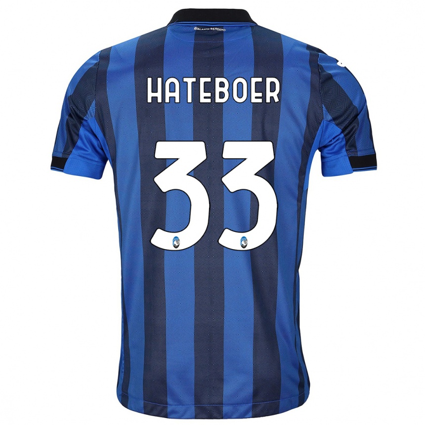 Hombre Fútbol Camiseta Hans Hateboer #33 Azul Negro 1ª Equipación 2023/24 Perú