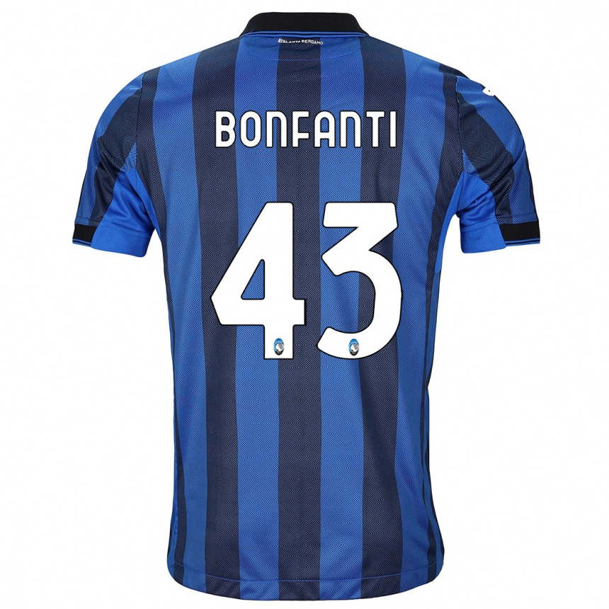 Hombre Fútbol Camiseta Giovanni Bonfanti #43 Azul Negro 1ª Equipación 2023/24 Perú