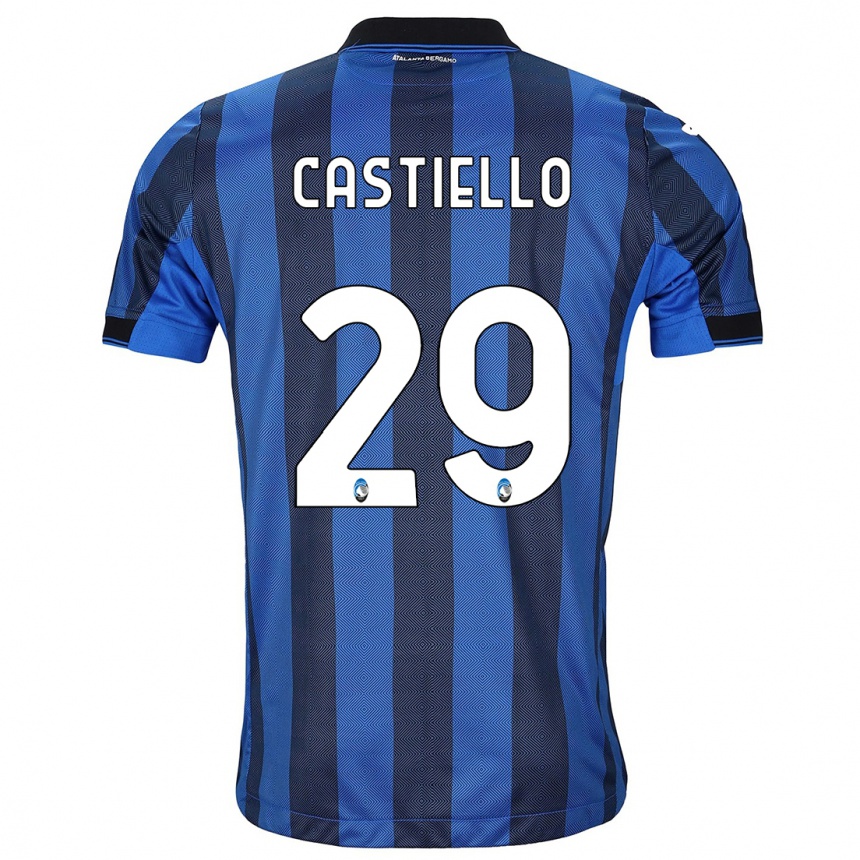 Hombre Fútbol Camiseta Alex Castiello #29 Azul Negro 1ª Equipación 2023/24 Perú