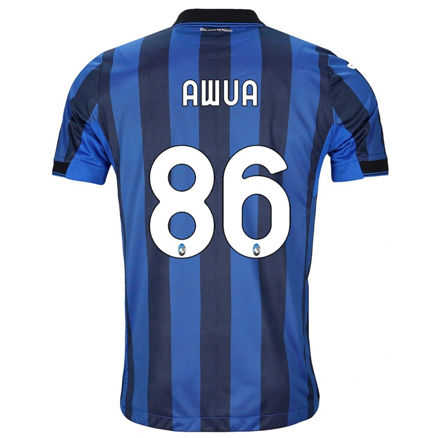 Hombre Fútbol Camiseta Theophilus Awua #86 Azul Negro 1ª Equipación 2023/24 Perú