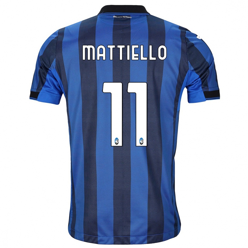 Hombre Fútbol Camiseta Federico Mattiello #11 Azul Negro 1ª Equipación 2023/24 Perú