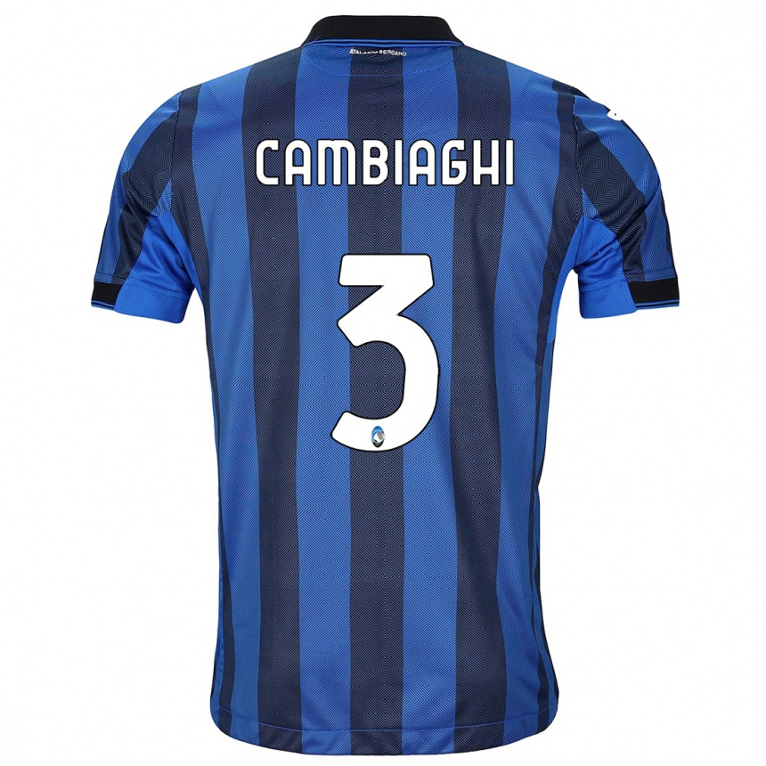 Hombre Fútbol Camiseta Michela Cambiaghi #3 Azul Negro 1ª Equipación 2023/24 Perú