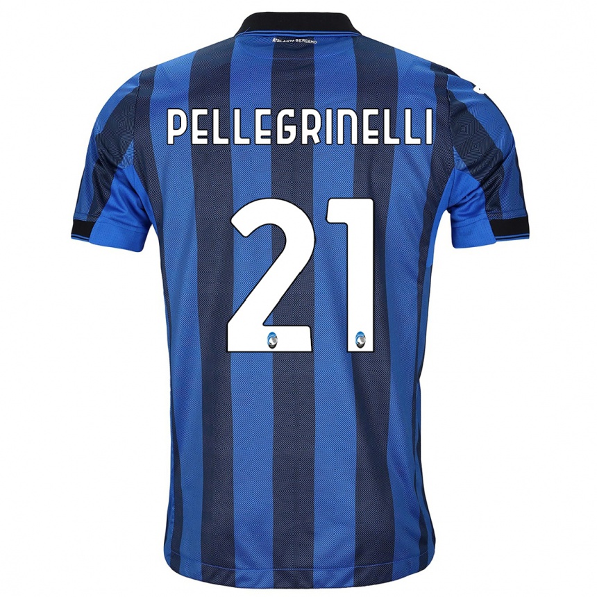 Hombre Fútbol Camiseta Giorgia Pellegrinelli #21 Azul Negro 1ª Equipación 2023/24 Perú