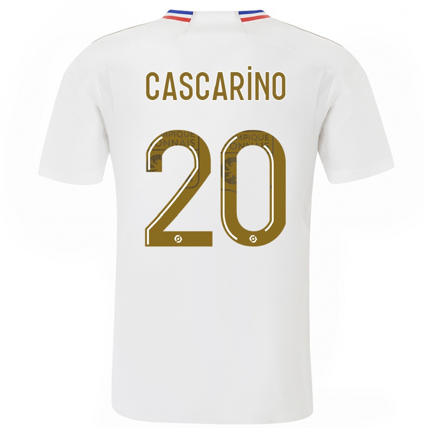 Hombre Fútbol Camiseta Delphine Cascarino #20 Blanco 1ª Equipación 2023/24 Perú