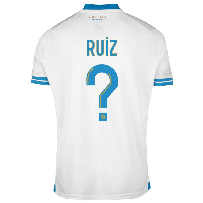 Hombre Fútbol Camiseta Pedro Ruiz #0 Blanco 1ª Equipación 2023/24 Perú