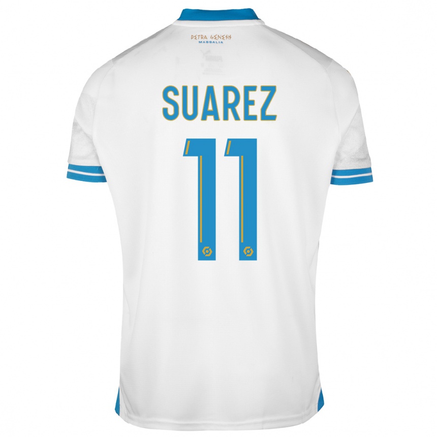 Hombre Fútbol Camiseta Luis Suarez #11 Blanco 1ª Equipación 2023/24 Perú