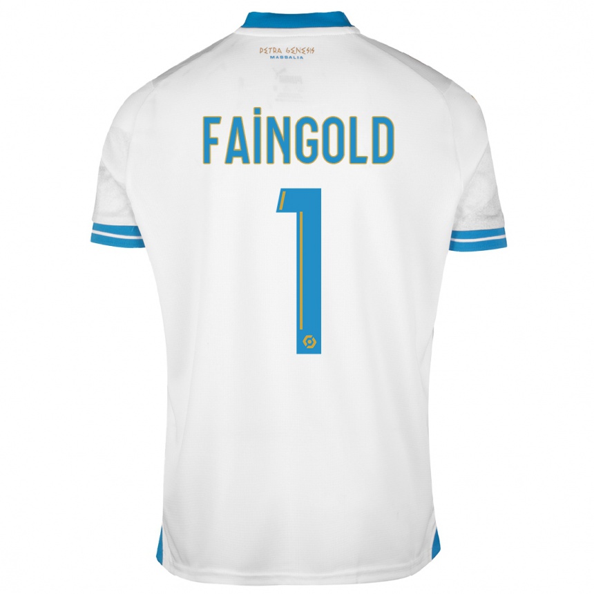 Hombre Fútbol Camiseta Abbie Faingold #1 Blanco 1ª Equipación 2023/24 Perú