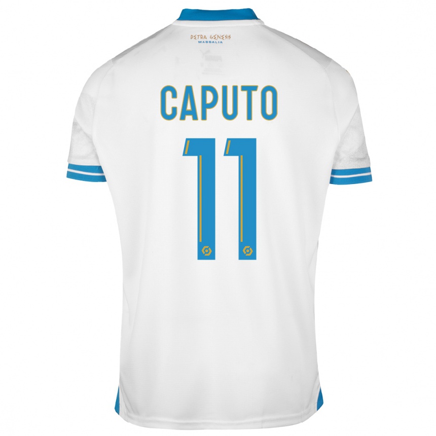 Hombre Fútbol Camiseta Cindy Caputo #11 Blanco 1ª Equipación 2023/24 Perú