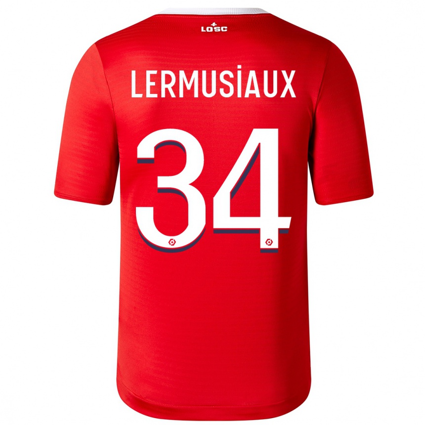 Hombre Fútbol Camiseta Chrystal Lermusiaux #34 Rojo 1ª Equipación 2023/24 Perú