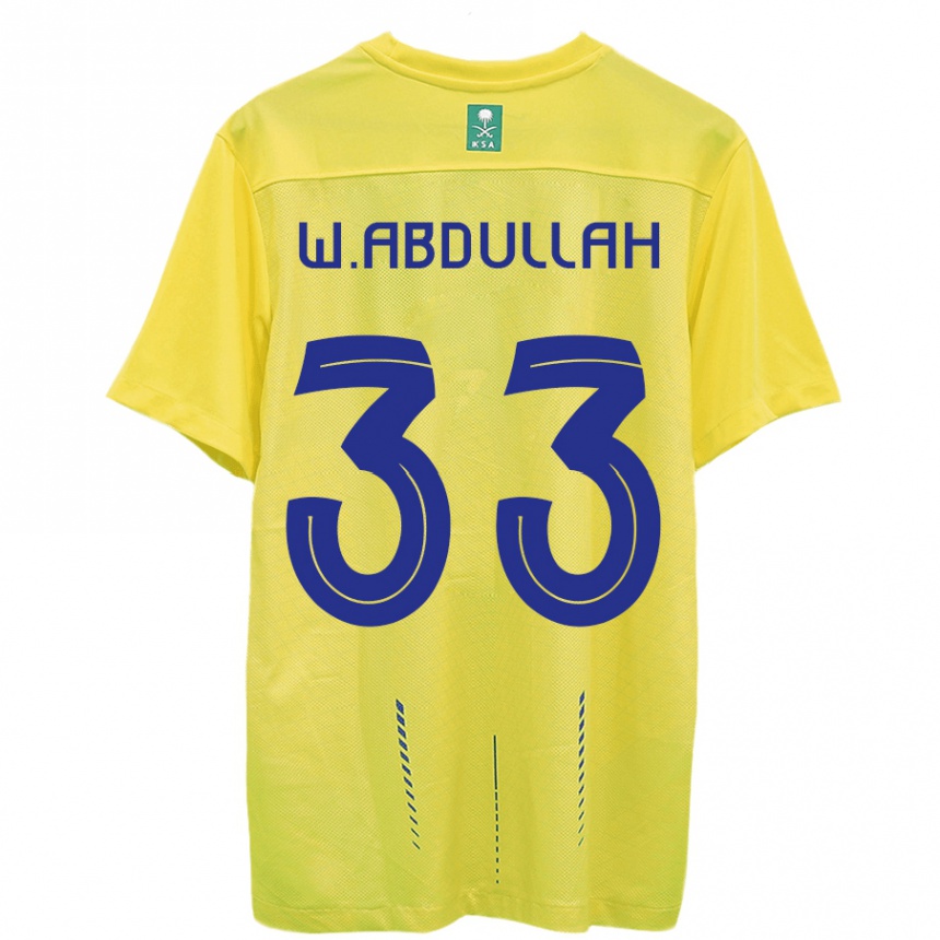 Hombre Fútbol Camiseta Waleed Abdullah #33 Amarillo 1ª Equipación 2023/24 Perú