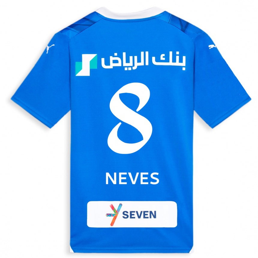 Hombre Fútbol Camiseta Ruben Neves #8 Azul 1ª Equipación 2023/24 Perú