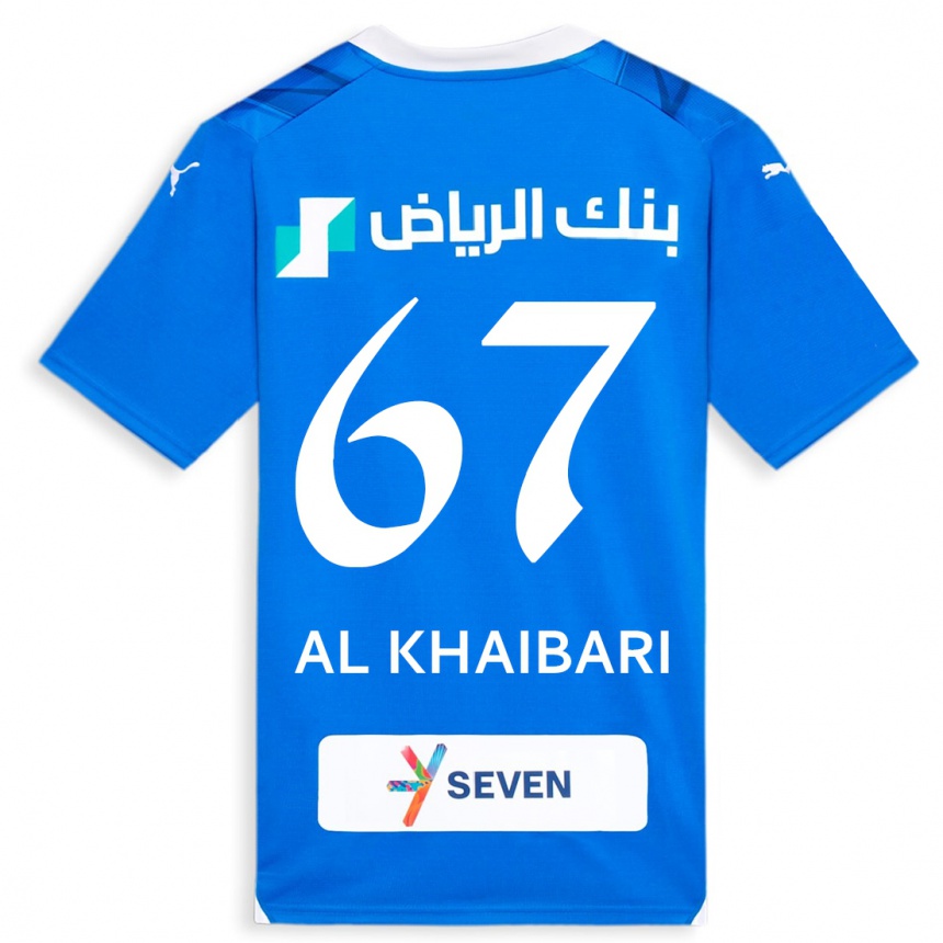 Hombre Fútbol Camiseta Mohammed Al-Khaibari #67 Azul 1ª Equipación 2023/24 Perú