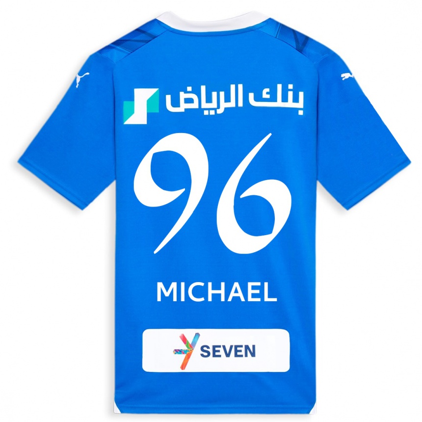 Hombre Fútbol Camiseta Michael #96 Azul 1ª Equipación 2023/24 Perú