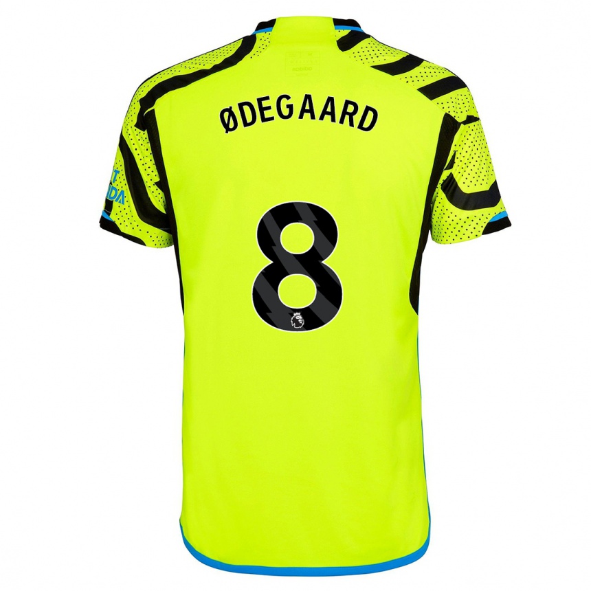 Hombre Fútbol Camiseta Martin Odegaard #8 Amarillo 2ª Equipación 2023/24 Perú