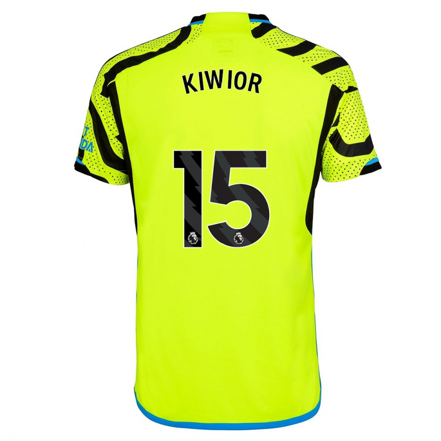 Hombre Fútbol Camiseta Jakub Kiwior #15 Amarillo 2ª Equipación 2023/24 Perú