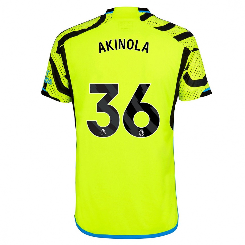 Hombre Fútbol Camiseta Tim Akinola #36 Amarillo 2ª Equipación 2023/24 Perú