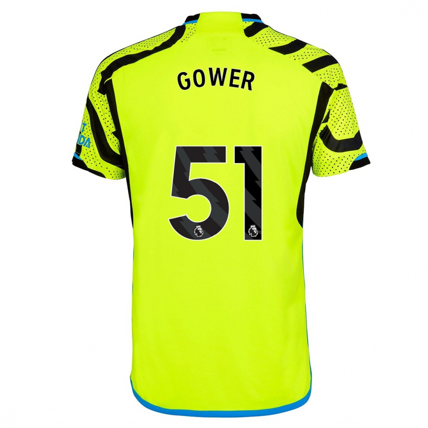 Hombre Fútbol Camiseta Jimi Gower #51 Amarillo 2ª Equipación 2023/24 Perú