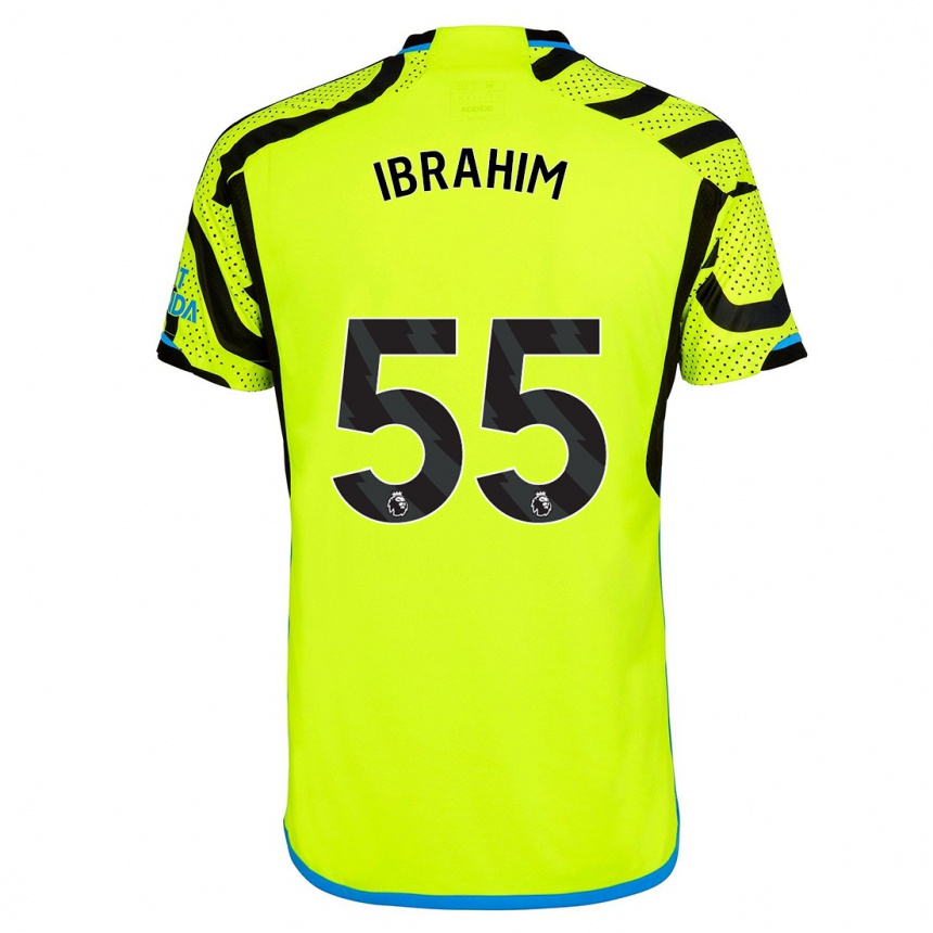 Hombre Fútbol Camiseta Bradley Ibrahim #55 Amarillo 2ª Equipación 2023/24 Perú