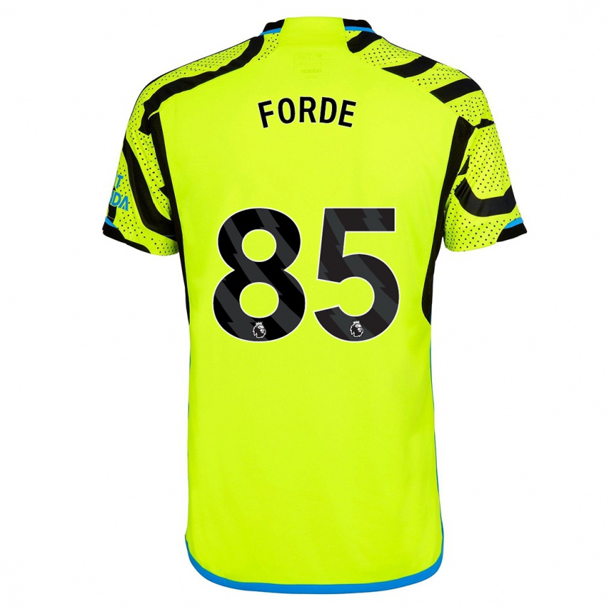 Hombre Fútbol Camiseta Romari Forde #85 Amarillo 2ª Equipación 2023/24 Perú