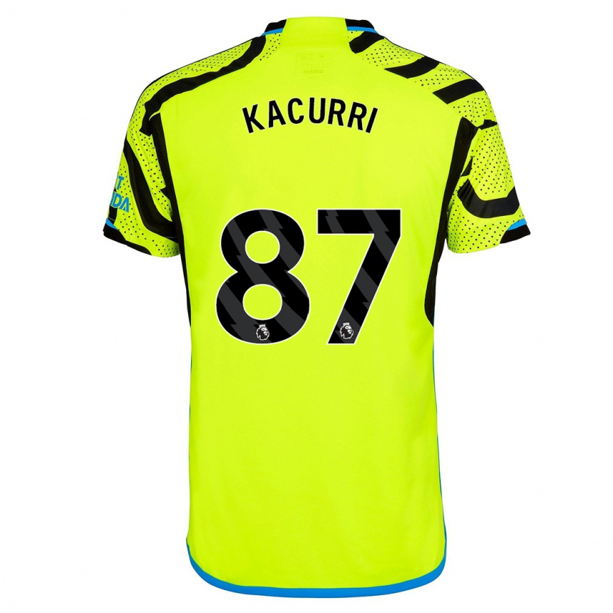 Hombre Fútbol Camiseta Maldini Kacurri #87 Amarillo 2ª Equipación 2023/24 Perú