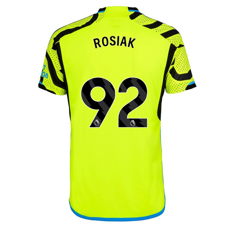 Hombre Fútbol Camiseta Michal Rosiak #92 Amarillo 2ª Equipación 2023/24 Perú