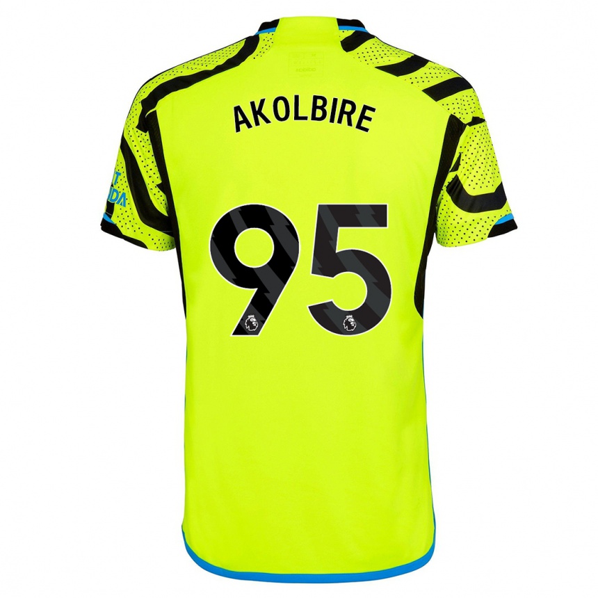 Hombre Fútbol Camiseta Bless Akolbire #95 Amarillo 2ª Equipación 2023/24 Perú