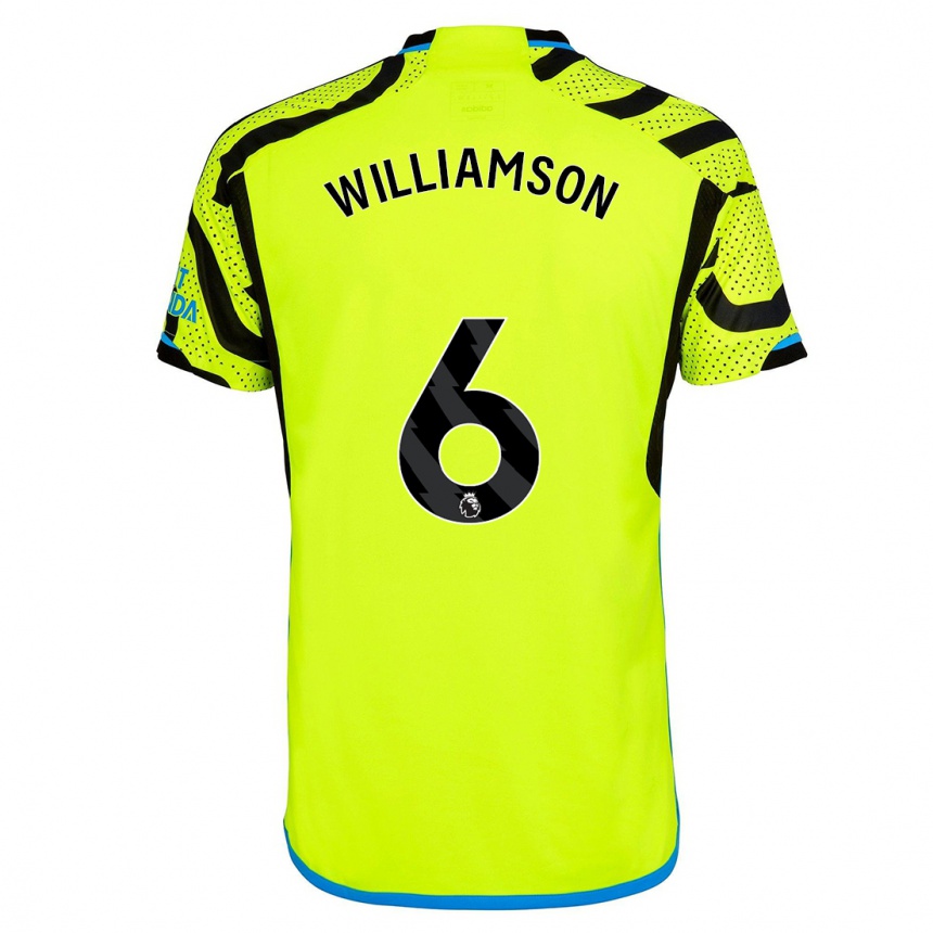 Hombre Fútbol Camiseta Leah Williamson #6 Amarillo 2ª Equipación 2023/24 Perú