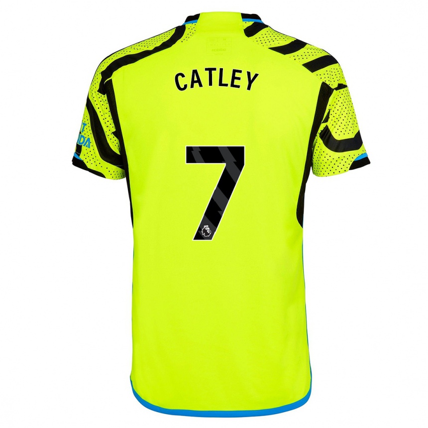 Hombre Fútbol Camiseta Stephanie Catley #7 Amarillo 2ª Equipación 2023/24 Perú