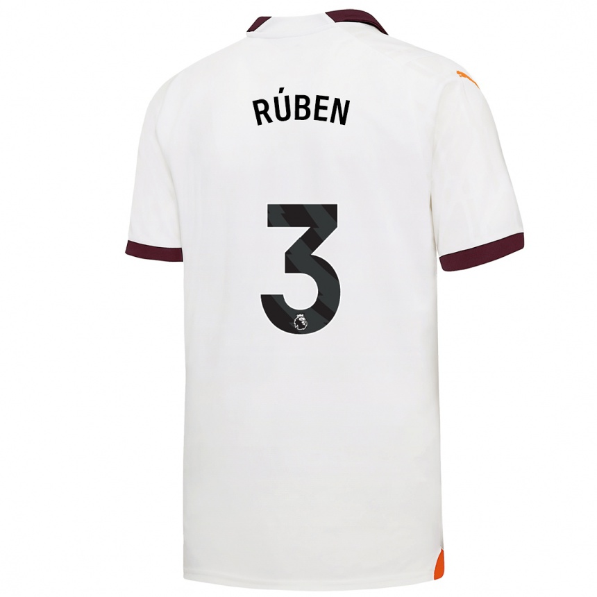 Hombre Fútbol Camiseta Ruben Dias #3 Blanco 2ª Equipación 2023/24 Perú